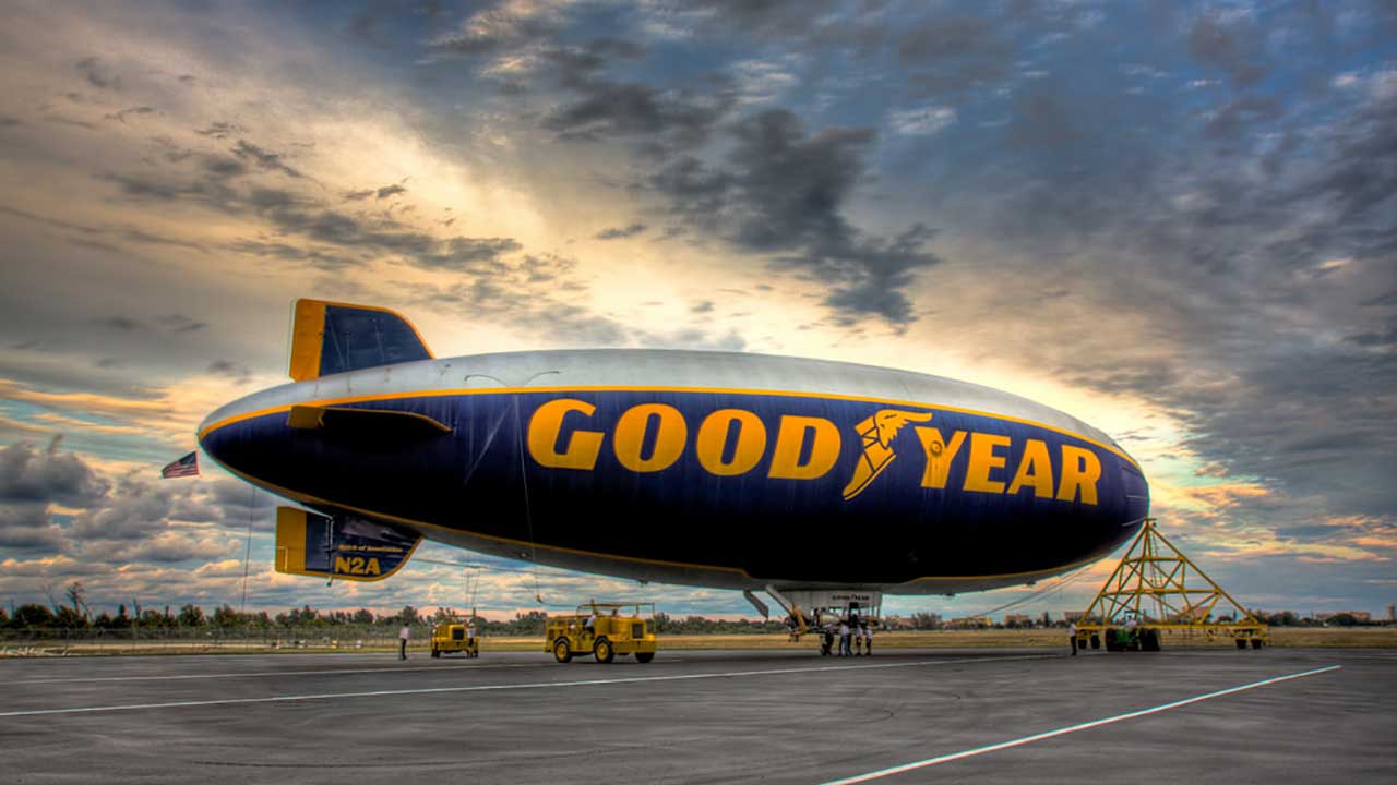 Goodyear Blimp on the ground