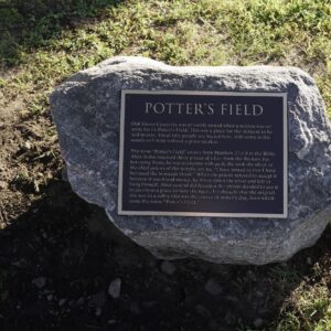 how did potters field get its name and where is potters field located