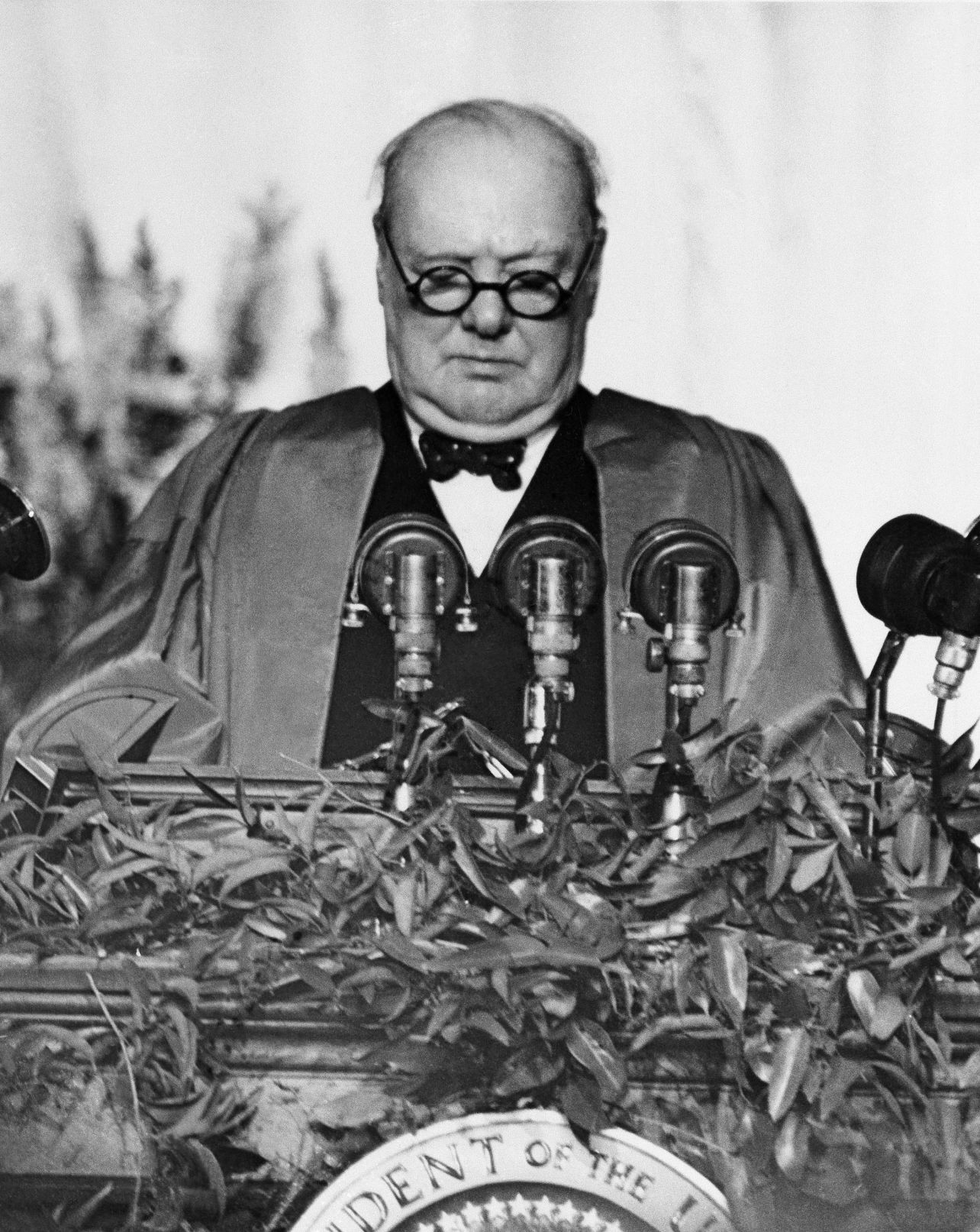 how did winston churchill coin the term iron curtain and when
