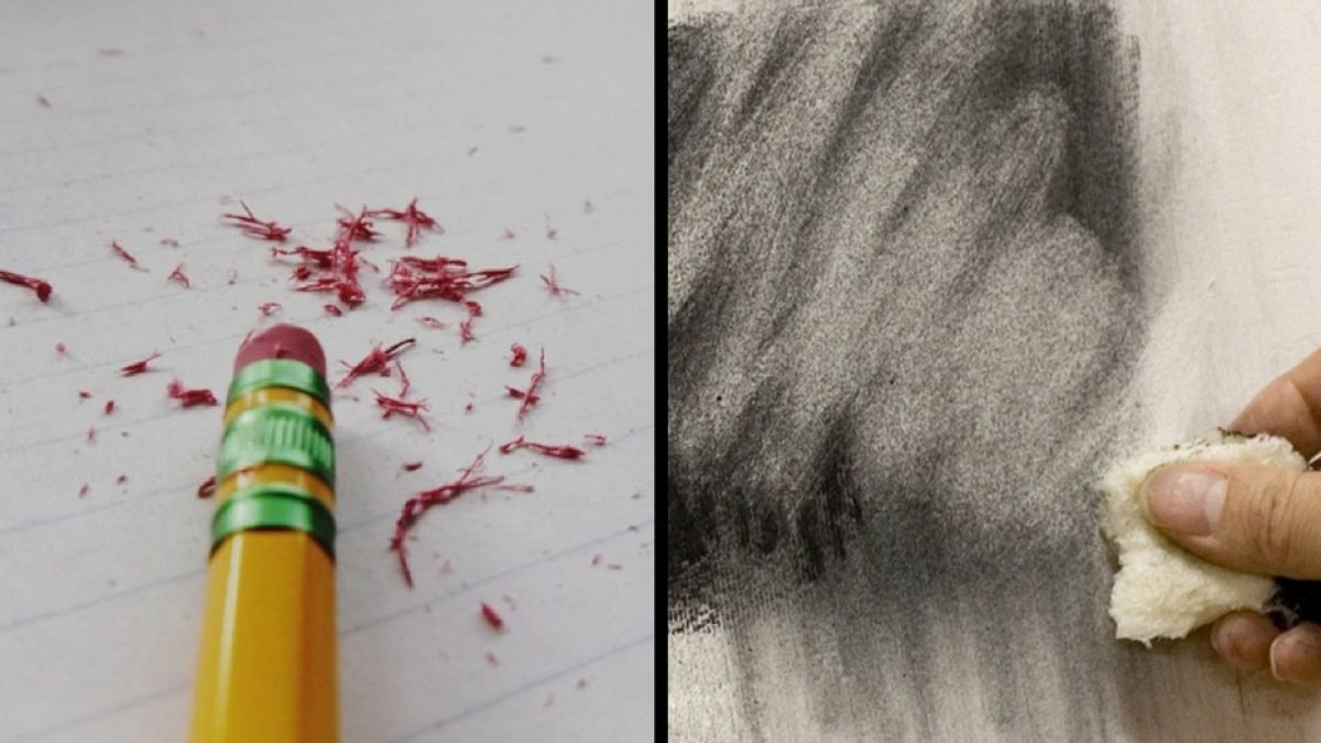 how does an eraser erase pencil marks
