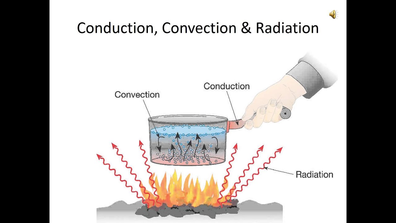 how does an oven cook food with conduction convection and radiation