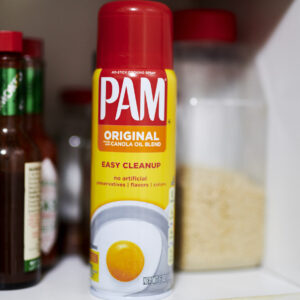 how does nonstick cooking spray work and what is pam made of