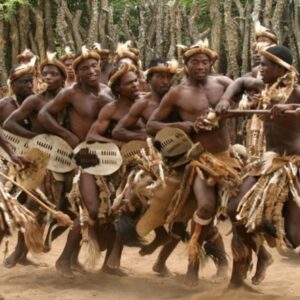 how is the war dance of the zulu warriors performed