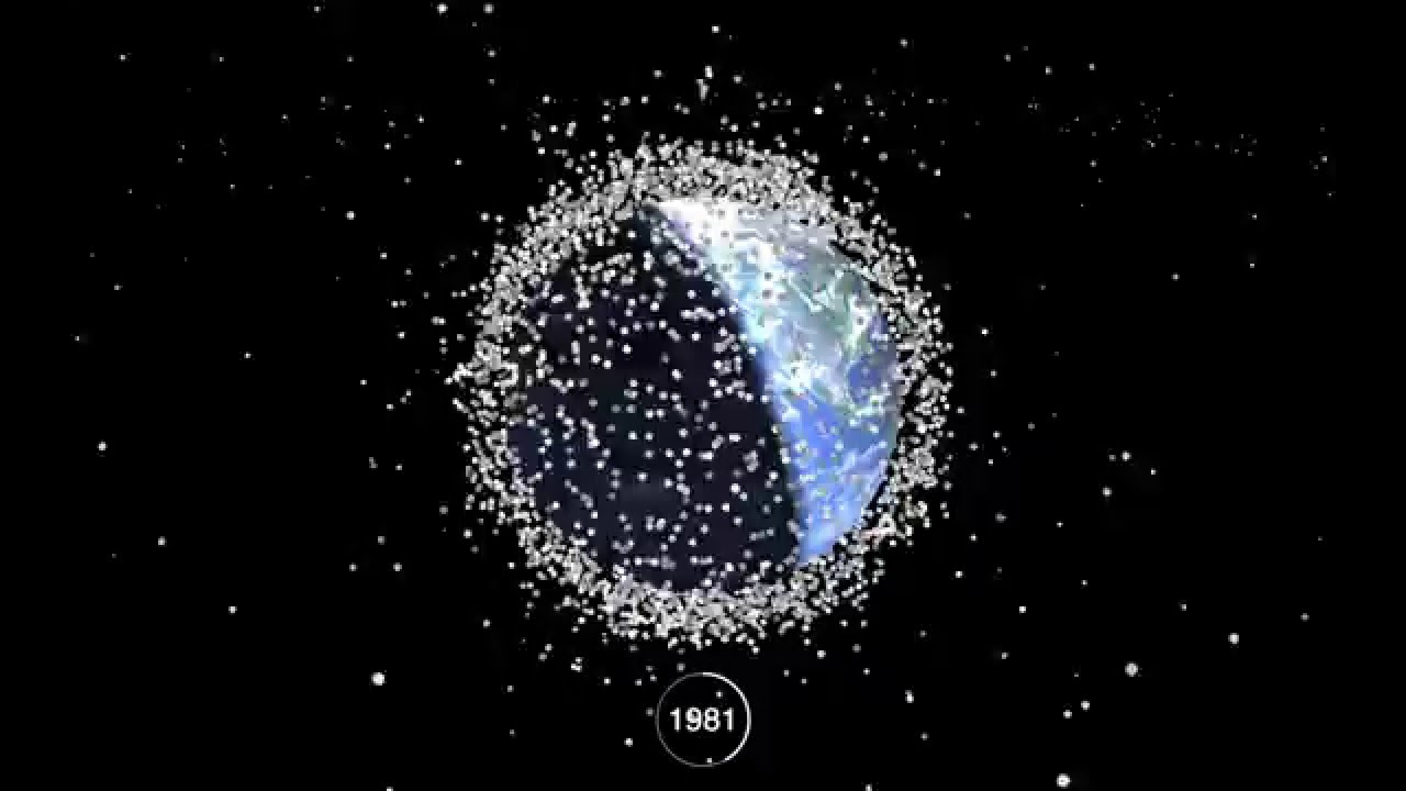 how much space junk or man made debris is there in space