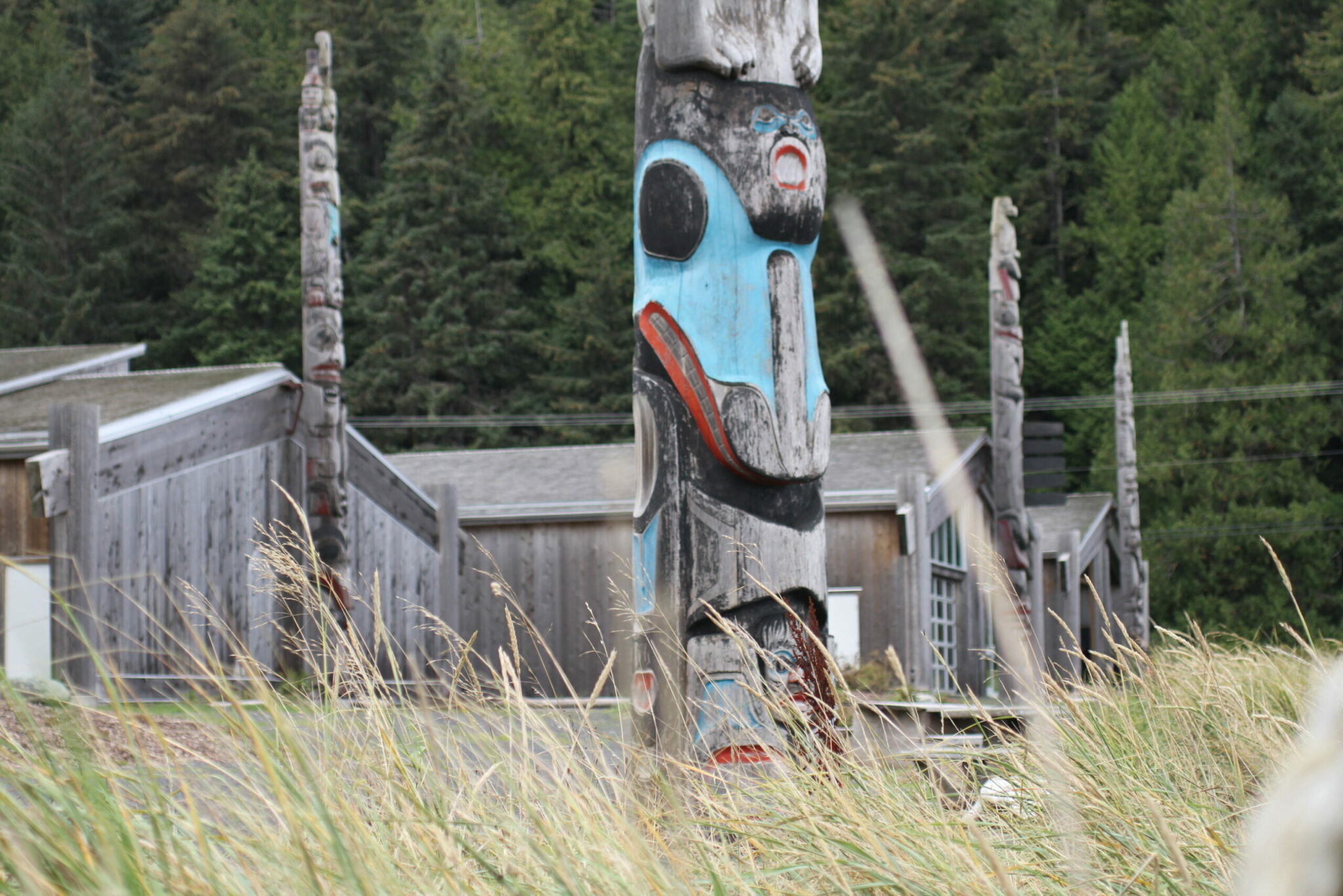 how were totem poles made and what types of animals were carved on a totem pole scaled