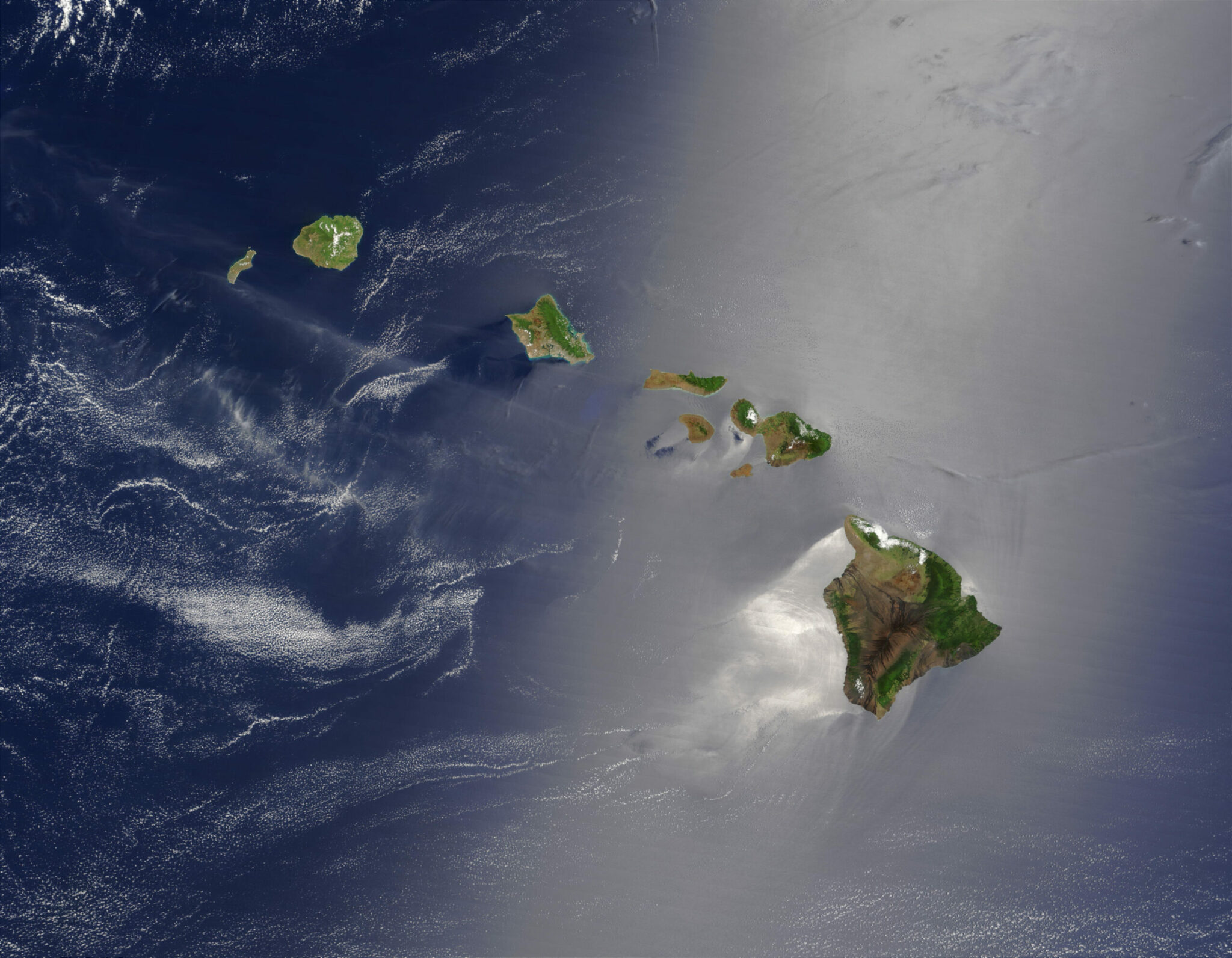 what are the names of the eight main hawaiian islands scaled