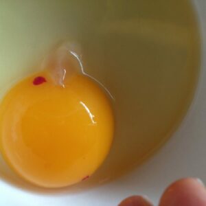 what causes blood spots in eggs and are eggs with red spots safe to eat