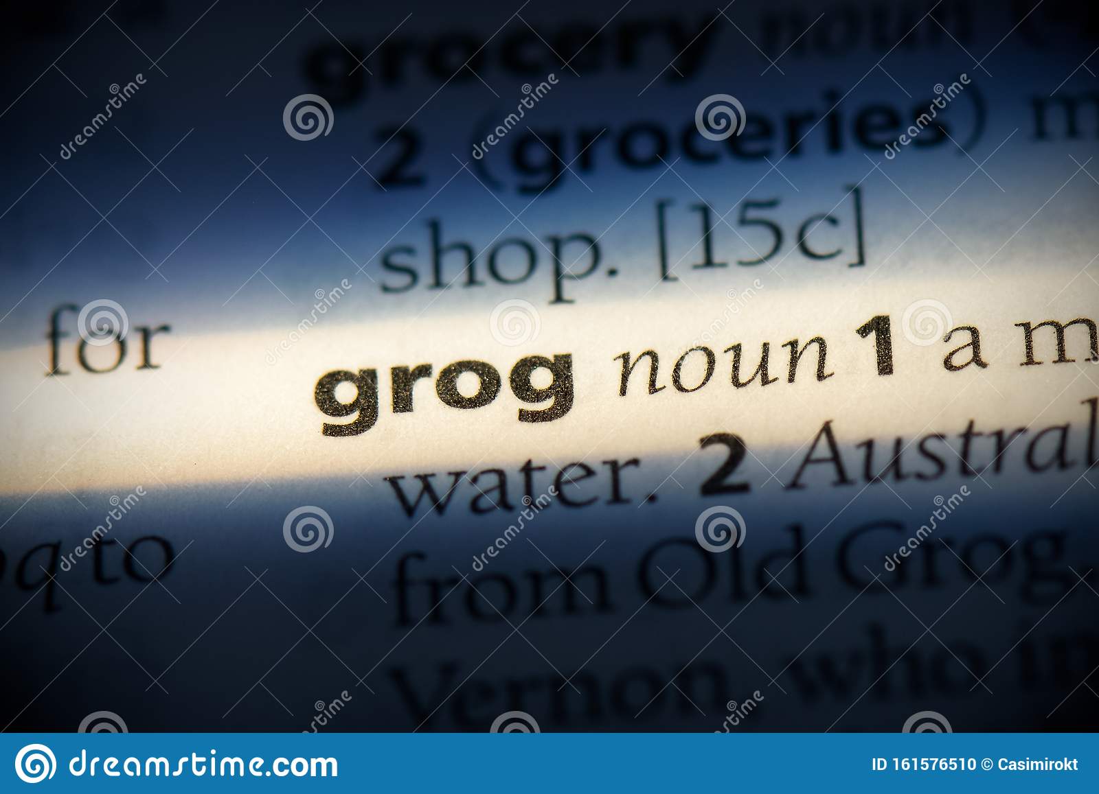 what does grog mean and where does the word grog come from
