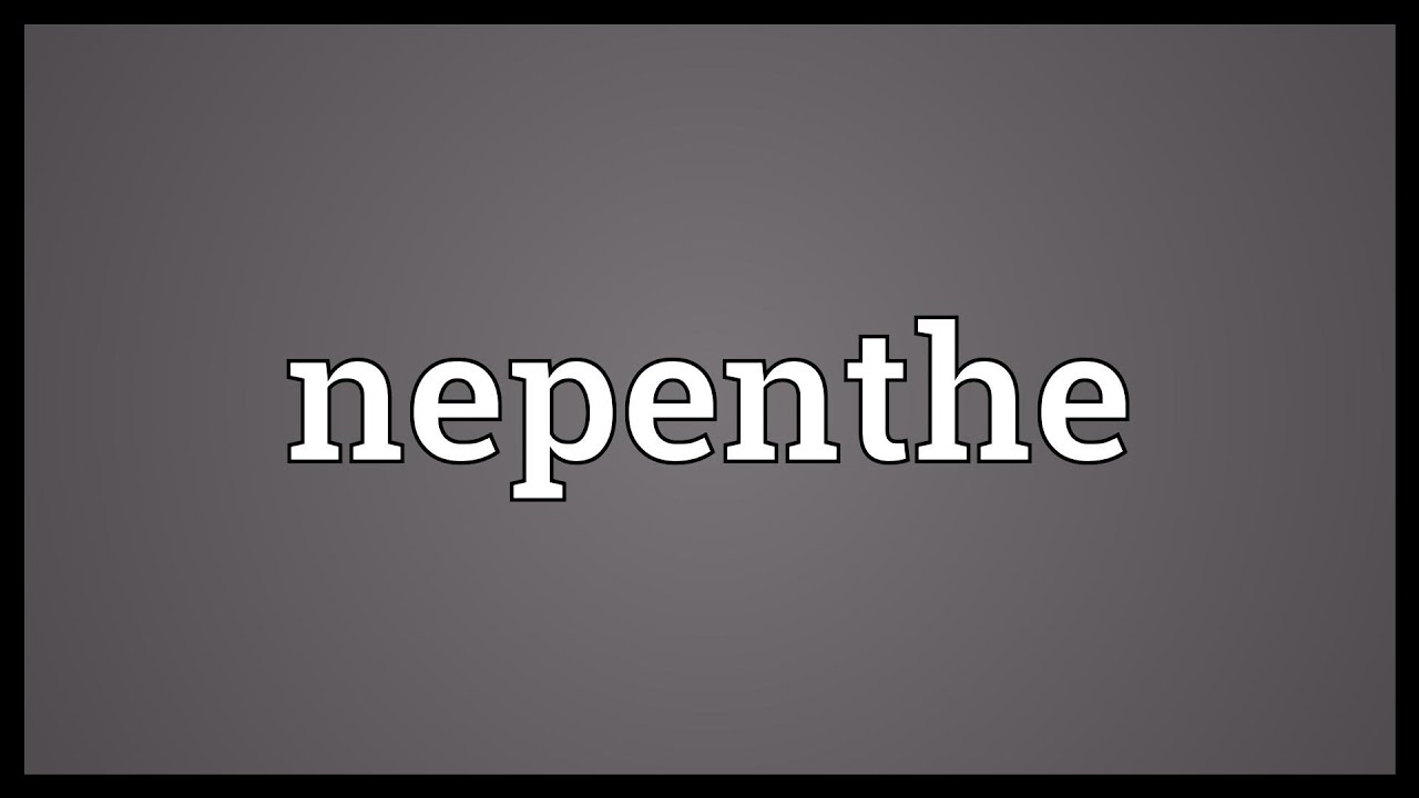 what does nepenthe mean and where does the word nepenthe come from