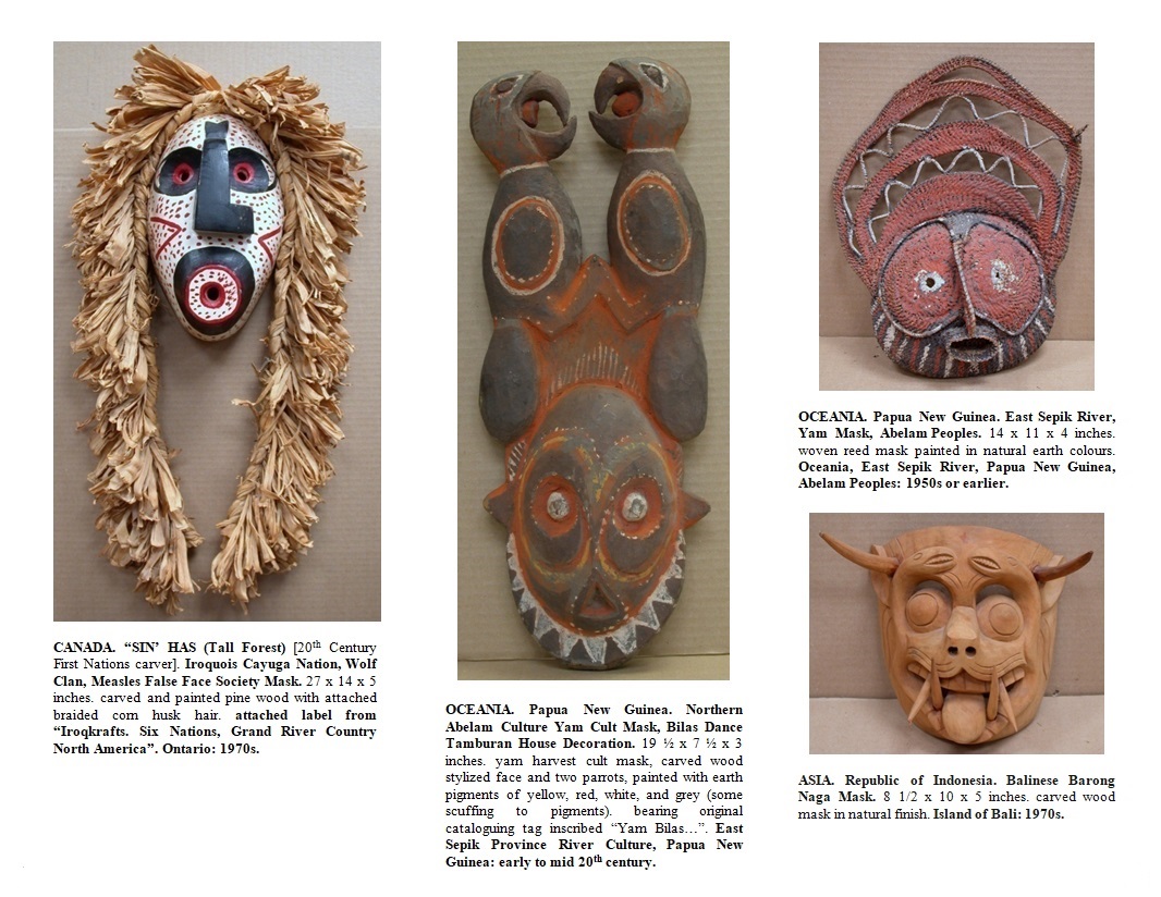 what was a false face and why were the wooden masks worn in iroquois curing rituals