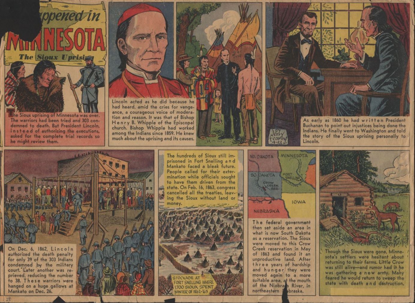 what was the dakota uprising in minnesota and how many people were hanged in 1863