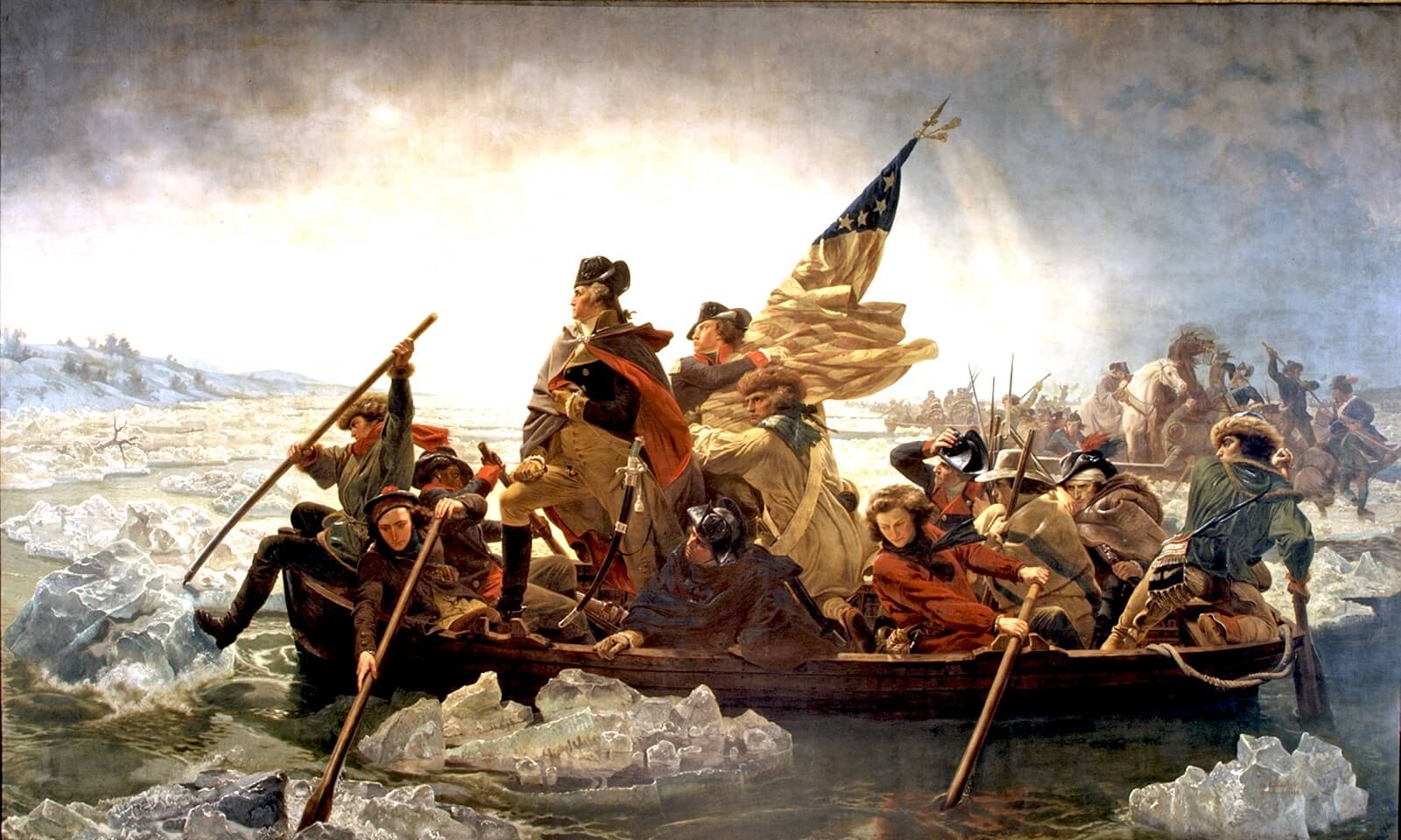 when did emanuel leutze paint the oil painting of washington crossing the delaware