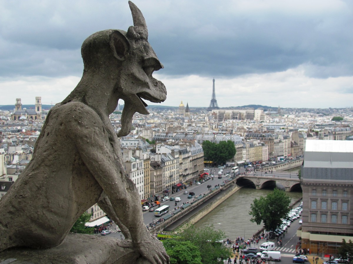 Where does the word “Gargoyle” come from and What does Gargoyle mean in French?