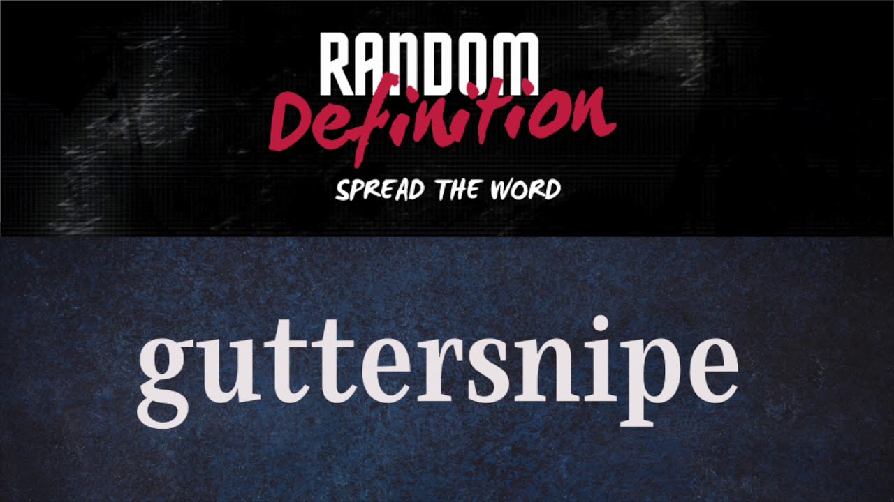 where does the word guttersnipe come from and what does guttersnipe mean