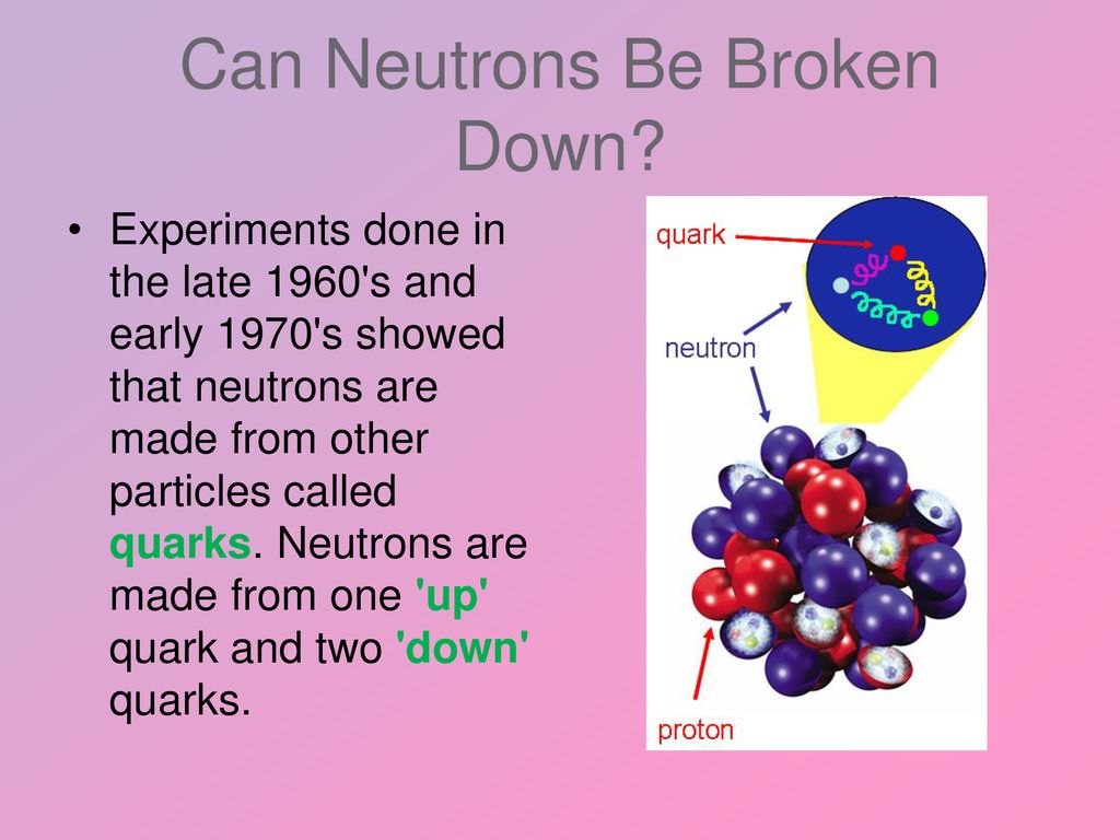 who discovered quarks and where do the subatomic particles that make up protons and neutrons come from