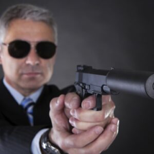 who invented silencers for firearms and how does a gun silencer silence the shot