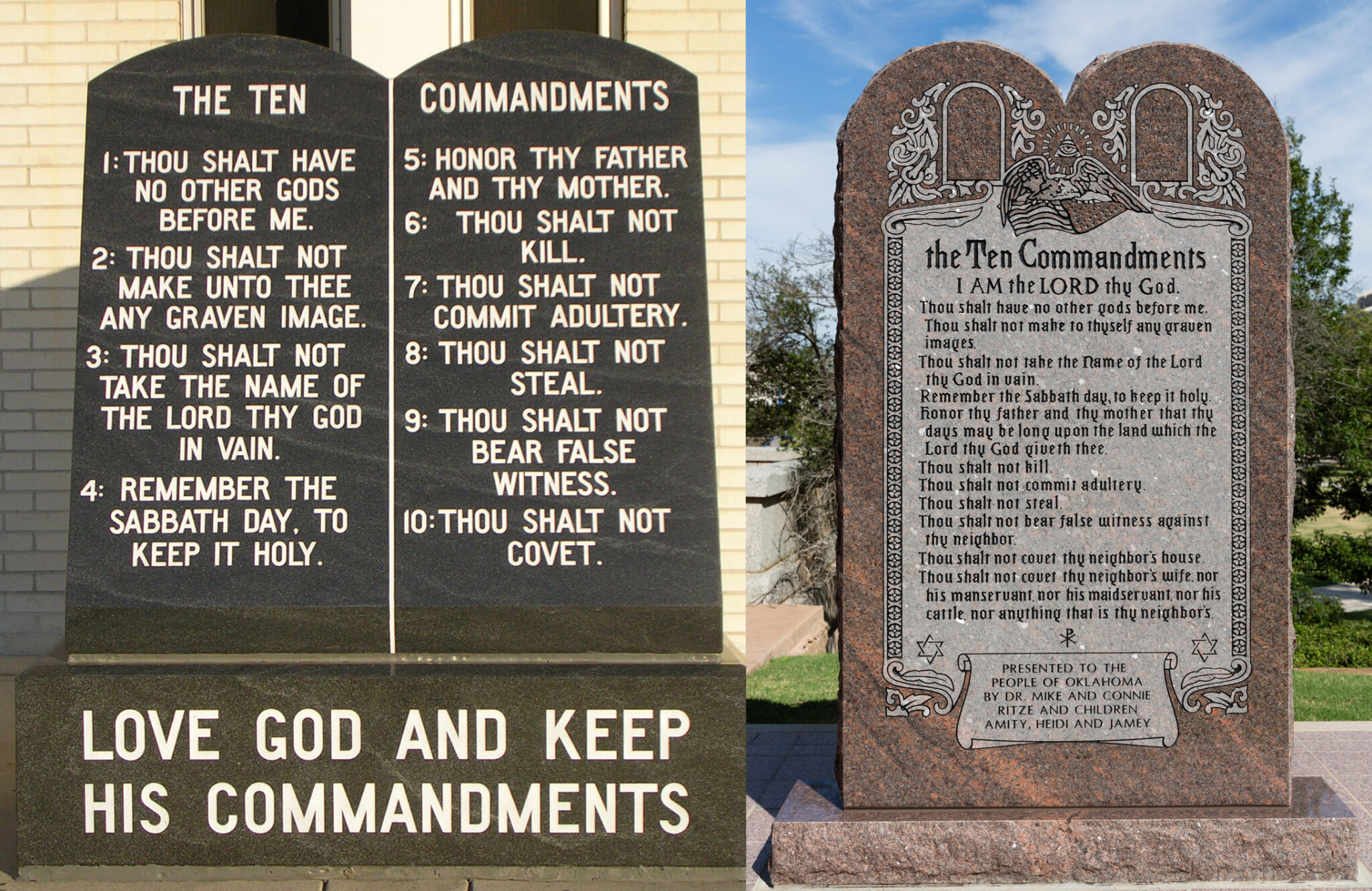 why are there 2 different lists of ten commandments