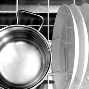 why does aluminum cookware corrode and become discolored in the dishwasher scaled