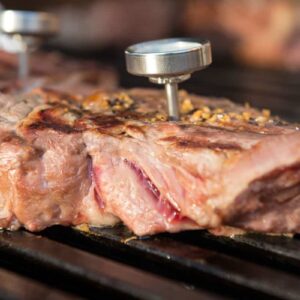 why should you never touch the bone when using a meat thermometer