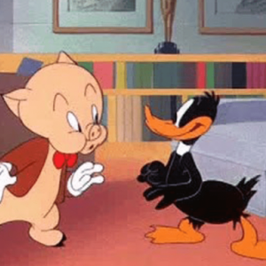 who created the cartoon character porky pig and who did porky pigs voice before mel blanc took over