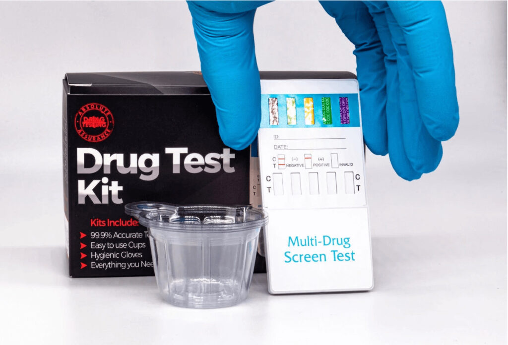 drug screen test and kit boxes