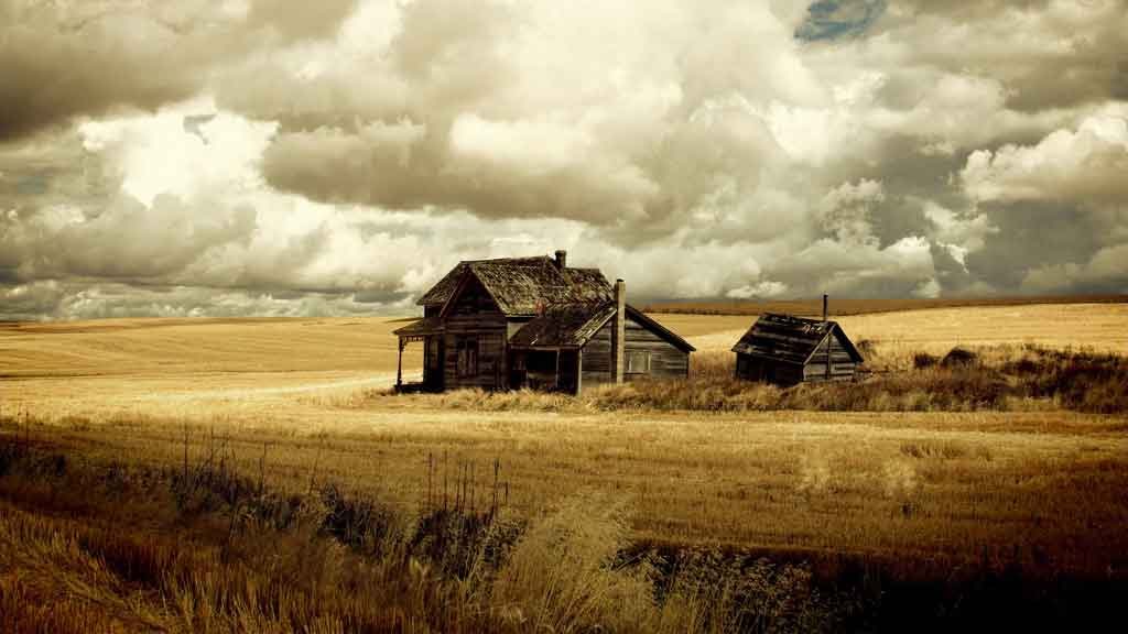 a house on a farm