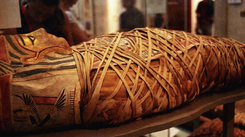 acient egyptian mummy with no sarcophagus