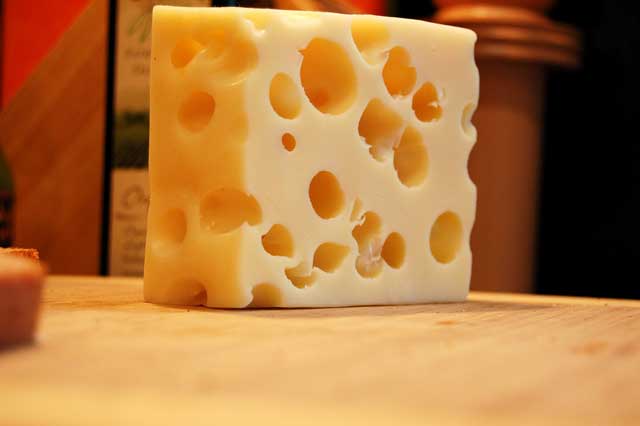 swiss cheese block